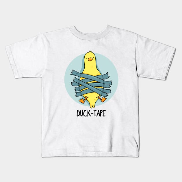 Duck Tape Cute Duct Tape Duck Pun Kids T-Shirt by punnybone